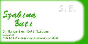 szabina buti business card